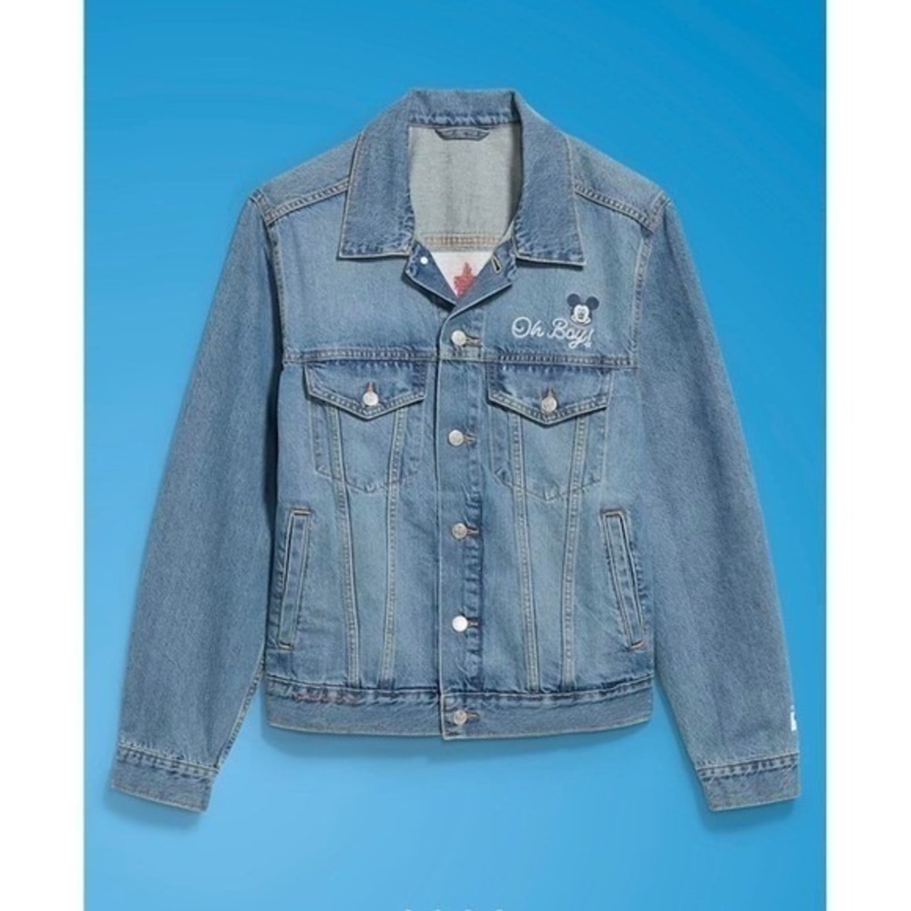 Denim  Jacket Blue Disney Mickey‎ Mouse Flag USA Patriot in size XXL